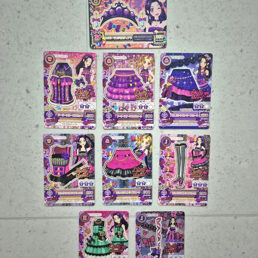 [BUNJANG] Aikatsu! Dolli Devil Nonorisa Bundle Set / 아이카츠 카드  돌리데빌 노노리사 세트&amp;조각 일괄판매