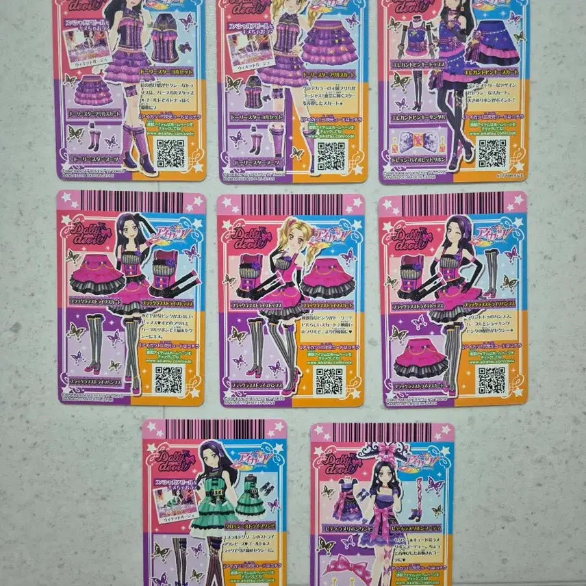 [BUNJANG] Aikatsu! Dolli Devil Nonorisa Bundle Set / 아이카츠 카드  돌리데빌 노노리사 세트&amp;조각 일괄판매