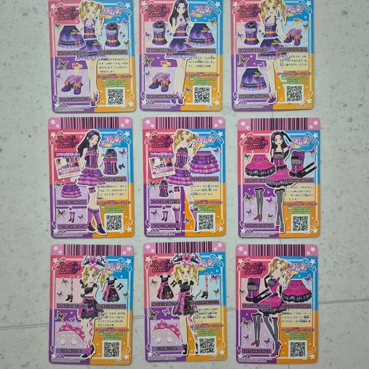 [BUNJANG] Aikatsu! Dolli Devil Nonorisa Bundle Set / 아이카츠 카드 돌리데빌 노노리사 세트&amp;조각 일괄 판매