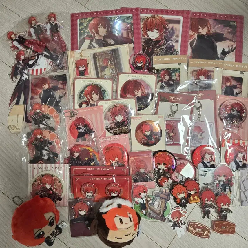 [BUNJANG] Genshin Impact Diluc Merchandise Bundle / 원신 다이루크 굿즈 일괄