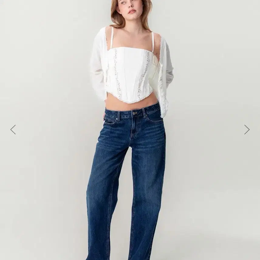 [BUNJANG] Glowny Cinch Back Roll-Up Denim Jeans / glowny 글로니 데님 CINCH BACK ROLL-UP JEANS