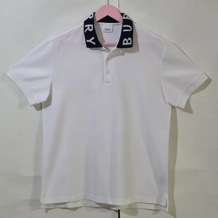 [BUNJANG] Burberry White Polo Shirt L / 정품 버버리 화이트 카라티 L