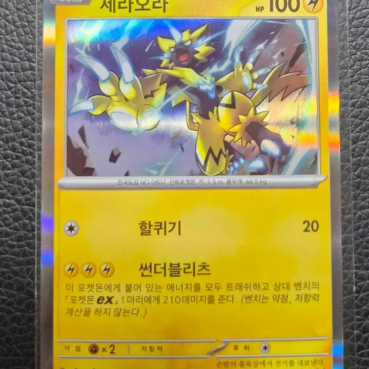 [BUNJANG] Pokemon Card Zeraora Rare Holo / 포켓몬카드 제라오라 레어 홀로