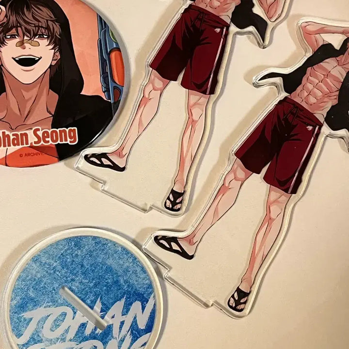 [BUNJANG] Lookism Sung Yo Han Busan Pop-Up Swimsuit Acrylic Badge / 외모지상주의 외지주 성요한 부산팝업 수영복 아크릴 뱃지