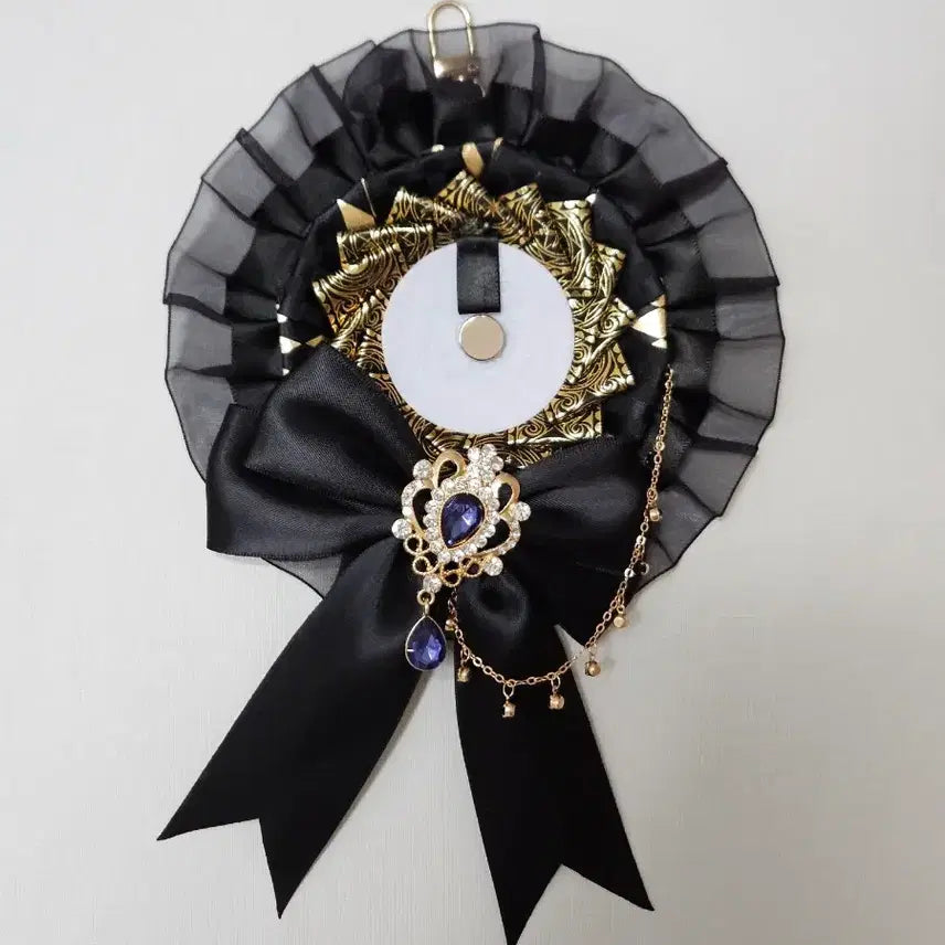 [BUNJANG] Handmade Custom Ita Bag Rosette - Black / (추가금X) 수제 주문제작 이타백 리본 로제트 키링 ㅡ 블랙