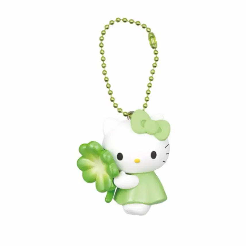 [BUNJANG] Sanrio Lucky Clover Gacha Keyring Hello Kitty / 현물) 산리오 네잎클로버 가챠 키링 헬로키티