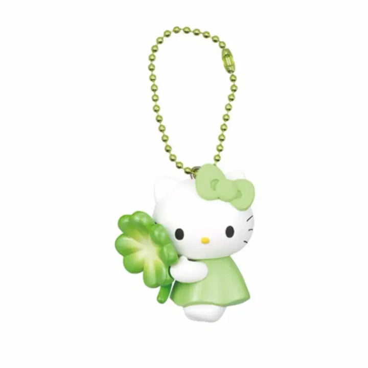 [BUNJANG] Sanrio Lucky Clover Gacha Keyring Hello Kitty / 현물) 산리오 네잎클로버 가챠 키링 헬로키티