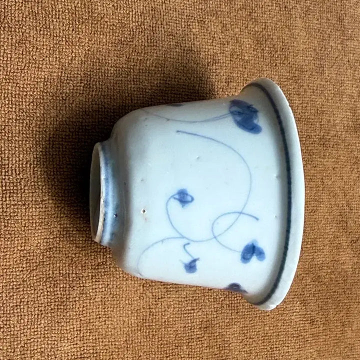 [BUNJANG] Authentic Late Ming Dynasty Blue and White Porcelain Tea Cup / [진품] 중국도자기 명나라 후기 청화백자 찻잔 명말 청화백자