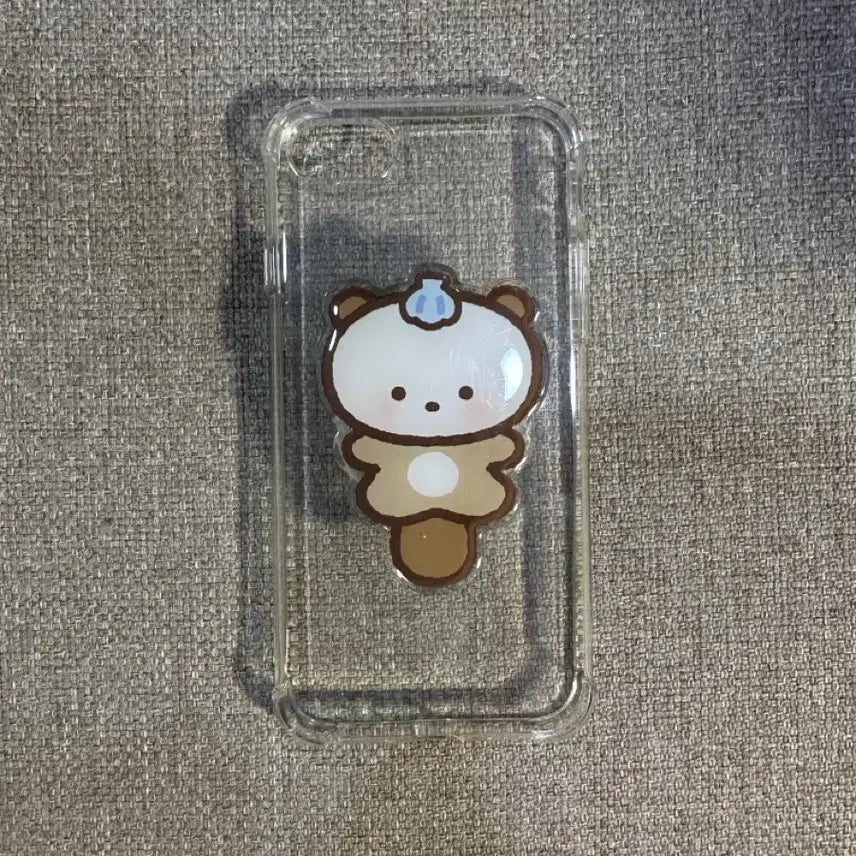 [BUNJANG] iPhone 7/8/SE2 Compatible Clear Jelly Case with Artbox Hadaol Grip Tok / 아이폰 7 8 se2 호환 투명 젤리 케이스 + 아트박스 해달 그립톡