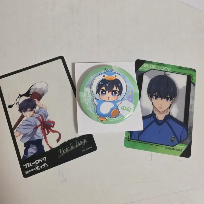 [BUNJANG] Blue Lock Yoichi Isagi Clear Card &amp; Can Badge Bundle Set / 블루록 이사기 요이치 클카 캔뱃지 일괄