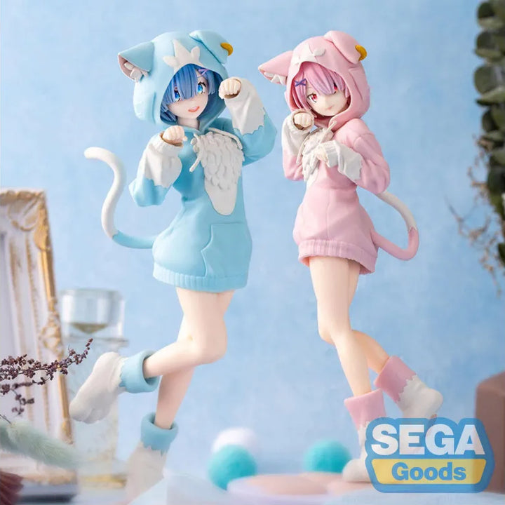 [BUNJANG] Sega EXTELLA Mofumofu Rem &amp; Ram Set (Sealed) / (미개봉) 세가 엑스텔라 모후모후 렘&amp;람 세트