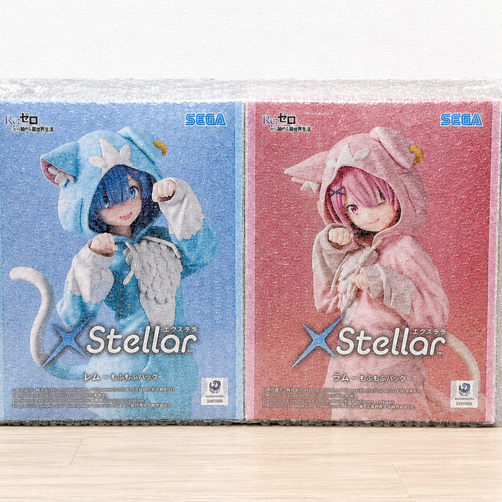 [BUNJANG] Sega EXTELLA Mofumofu Rem &amp; Ram Set (Sealed) / (미개봉) 세가 엑스텔라 모후모후 렘&amp;람 세트