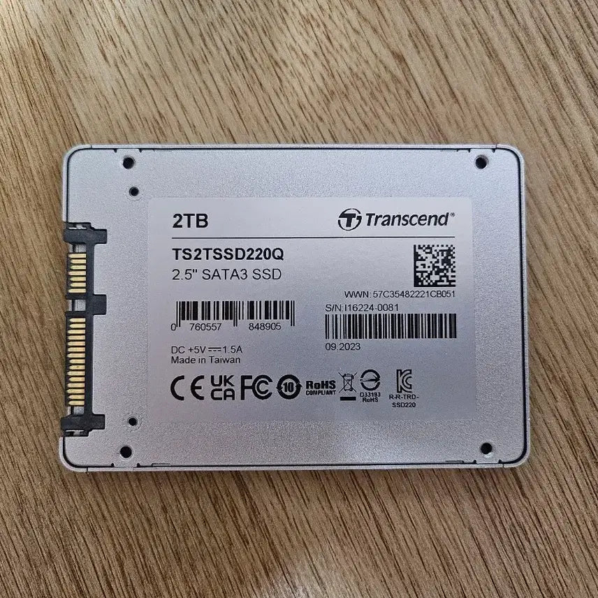 [BUNJANG] Transcend 2TB 2.5-inch SSD / 트랜센드 SSD 2TB 2.5인치 신품급 판매