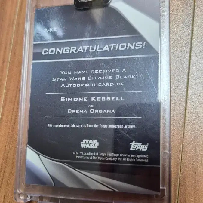 [BUNJANG] 2023 Topps Chrome Black Star Wars Autograph Card - Breha Organa / 2023 탑스 크롬 블랙 Topps Chrome Black 스타워즈 오토