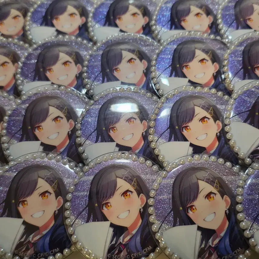 [BUNJANG] Project SEKAI Shiraishi An Glitter Can Badge Bundle Set / 프로젝트 세카이 시라이시 안 글리터 캔뱃지 일괄 양도