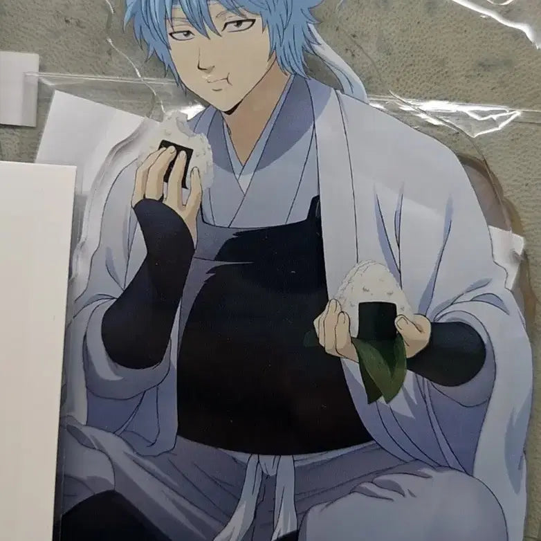 [BUNJANG] Gintama Sakata Gintoki Byakuya Pack-man Acrylic Stand &amp; Ginko Postcard &amp; Pascha Bundle Set / 일괄)은혼 사카타긴토키 백야차 주먹밥아크릴스탠드&amp;긴코 특전엽서&amp;파샤 급처