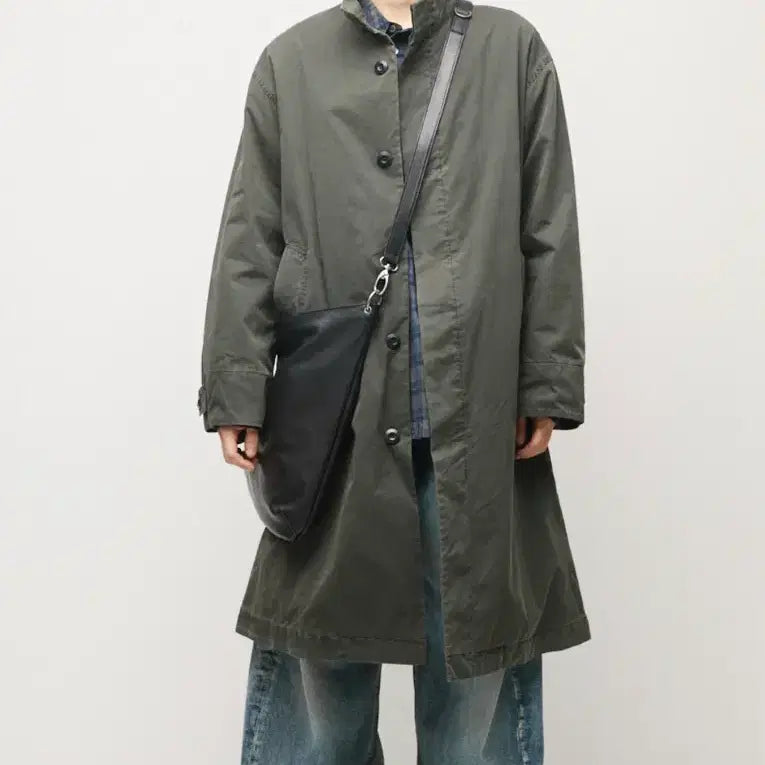 [BUNJANG] HAECHI.ROOM Windy Coat Overdyed Khaki Size 4 / 해칭룸 윈디 코트 오버 다이드 카키 4