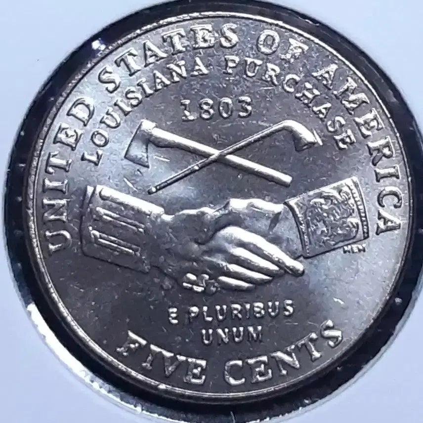 [BUNJANG] USA Unused 2004 Louisiana Purchase Commemorative 5 Cent Coin / 미국 미사용 2004년 루이지애나 1803년 합병기념 5센트 주화 화폐