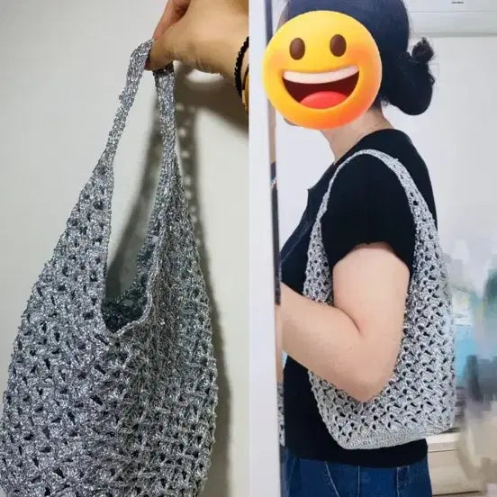 [BUNJANG] Metal Shoulder Bag / 메탈실버백