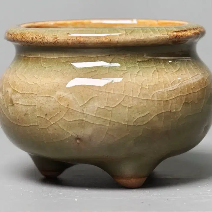 [BUNJANG] Chinese Celadon Porcelain Tripod Censer - Late Qing Dynasty / Republic Era / [진품] 청말 민국 용천요 청자 삼족향로 중국도자기 골동품 수집품