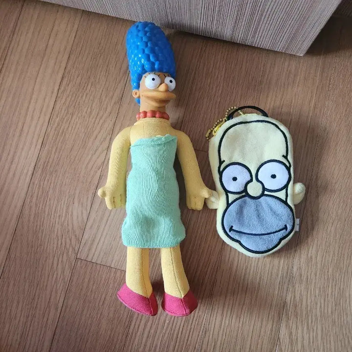 [BUNJANG] The Simpsons Marge Doll + Homer Pouch Set / 심슨 마지 인형 + 호머 파우치