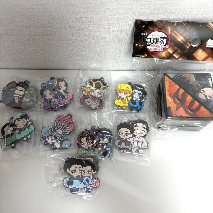 [BUNJANG] Demon Slayer: Kimetsu no Yaiba Mugen Train Arc Caravan Choco Rubber Mascot Gacha Full Set Cube / 귀멸의 칼날 귀칼 무한성편 캬라반쵸코 러버 마스코트 가챠 전종 큐브
