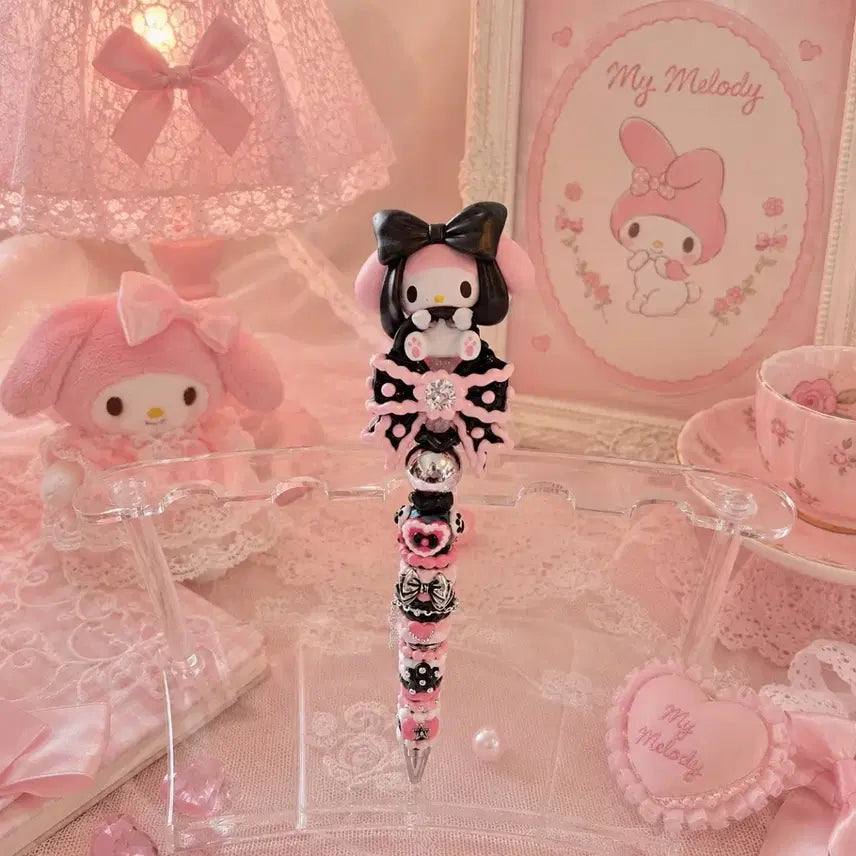 [BUNJANG] My Melody Handmade Beaded Ballpoint Pen / 마이멜로디볼꾸볼펜