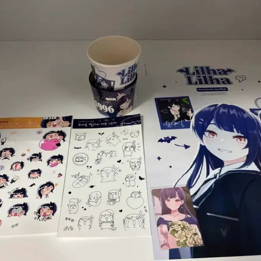 [BUNJANG] Isegye Idol Lilpa Official Birthday Cafe Goods Bundle Set / 급처)이세계아이돌 릴파 공식 생일카페 굿즈