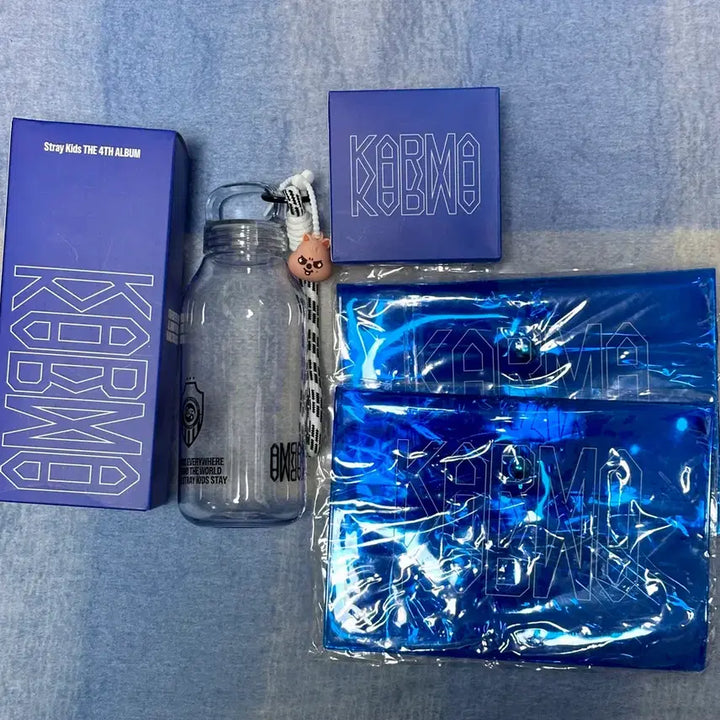 [BUNJANG] Stray Kids Karma MD Tumbler, Acrylic Keyring &amp; Pouch Set, Ball Cap / 스트레이키즈 카르마 엠디