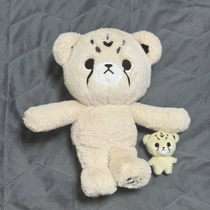 [BUNJANG] Chitary 40cm (1st Gen) &amp; 10cm (1st Gen) Plush Set / 치타리 40cm (왕타리, 1차) + 치타리 10cm (1차)
