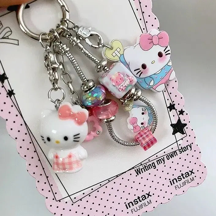 [BUNJANG] Hello Kitty Chain Charm Keychain / 헬로키티 체인줄 키링