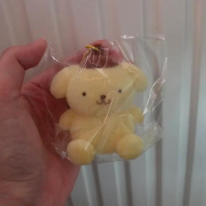 [BUNJANG] Sanrio Pompompurin Fluffy Keychain / 산리오 폼폼푸린 플로키 키링
