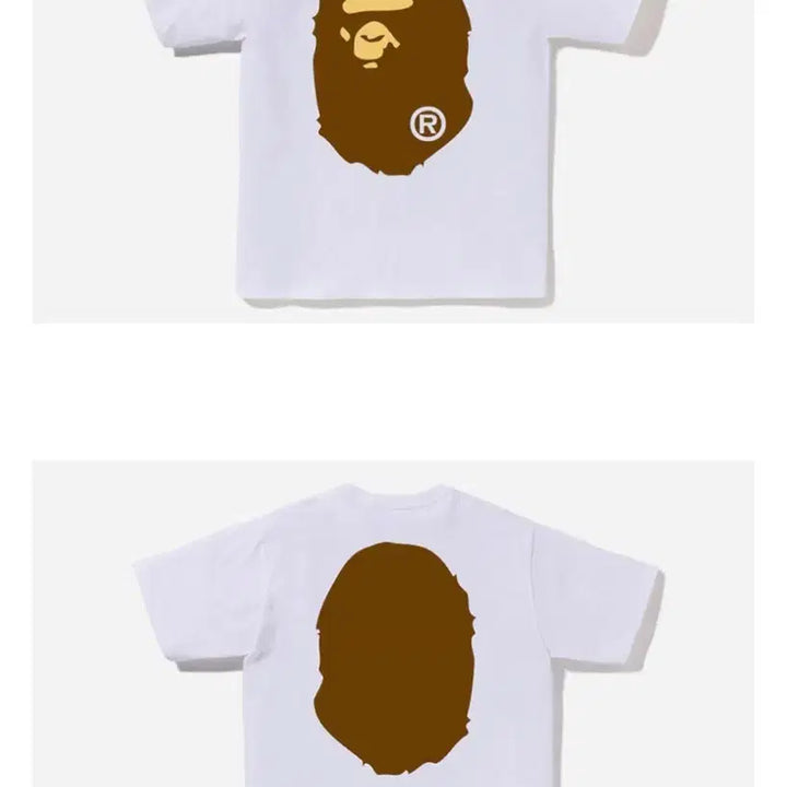 [SOLD OUT] 베이프 빅 에이프 헤드 티셔츠 빅사루 반팔티 화이트