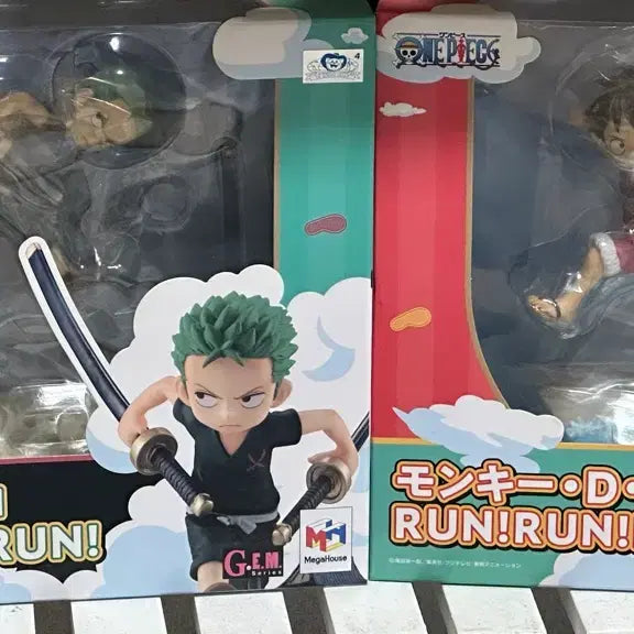 [BUNJANG] One Piece Zoro &amp; Luffy Run Run Run Figure Bundle / 원피스 조로 루피 런런런 피규어 일괄 양도