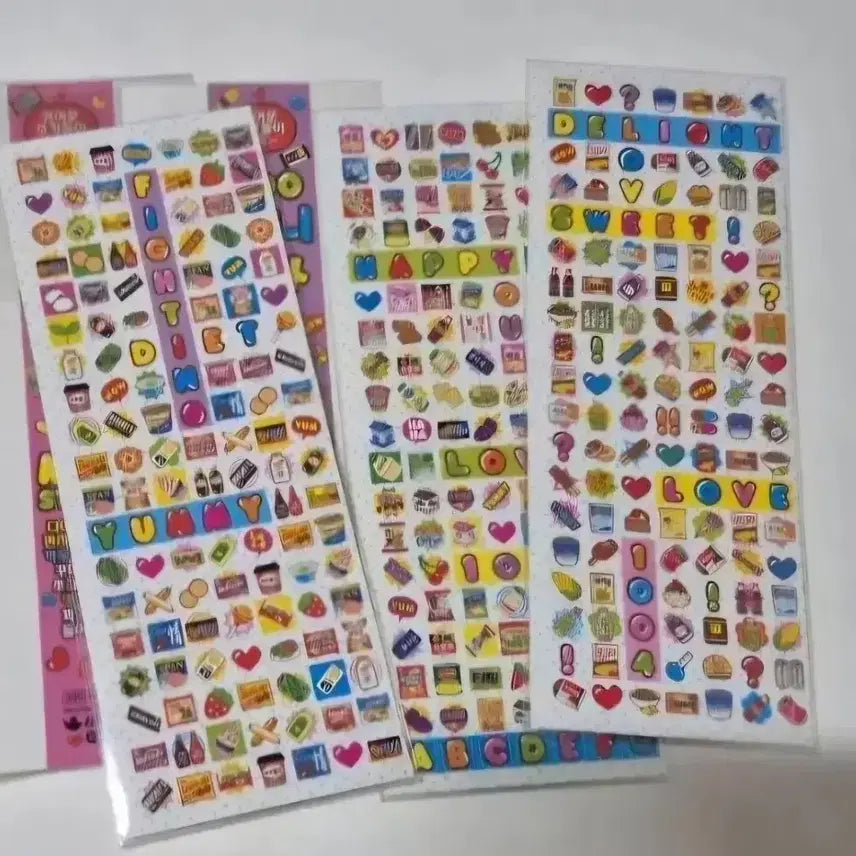 [BUNJANG] 6 Sheets Classic Cubes Mini Stickers / 6장)고전 깍두기 미니 스티커