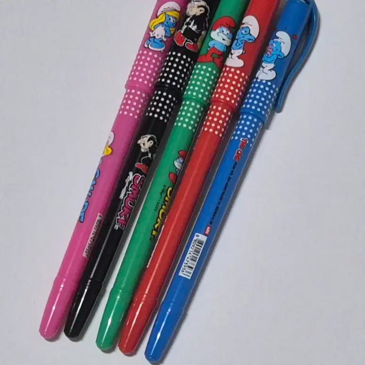 [BUNJANG] Smurfs 5-Color Gel Pen Set / 고전 스머프 5색 중성펜 세트
