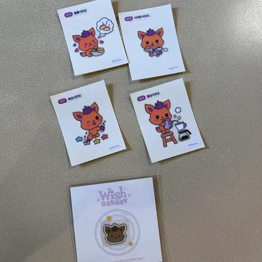 [BUNJANG] NCT WISH Bakery Sticker Bundle Set / 엔시티 위시 베이커리 시오닝 띠부씰 4장+메탈 스티커 일괄 판매