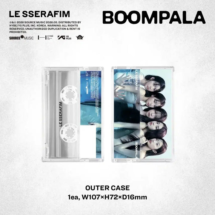 [BUNJANG] LE SSERAFIM Fearless Cassette Version Full Set / 르세라핌 붐팔라 카세트 버전 풀셋