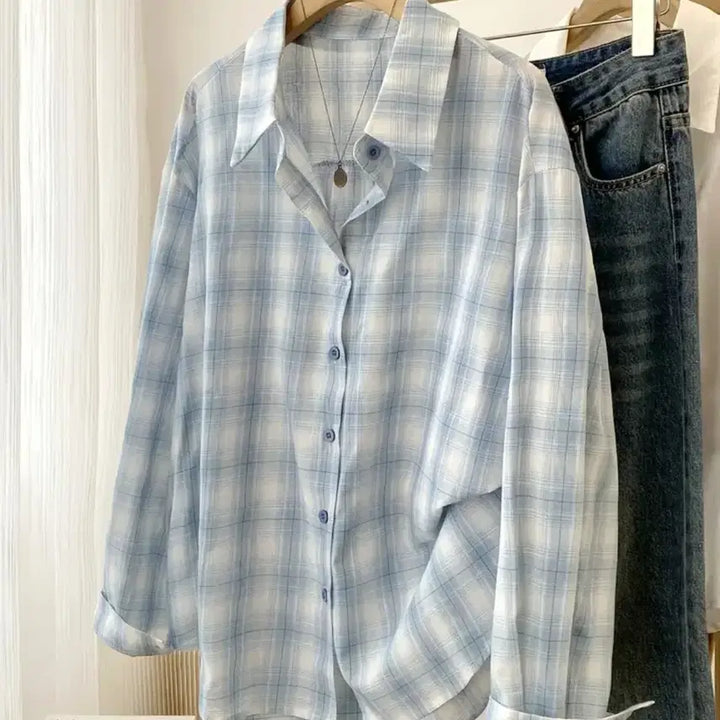 [SOLD OUT] 체크 남방 블루