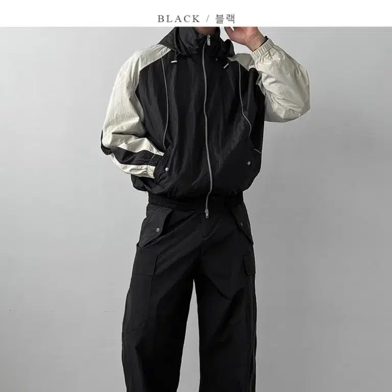 [SOLD OUT] 어반티노/ 커브 나일론 후드집업 바람막이