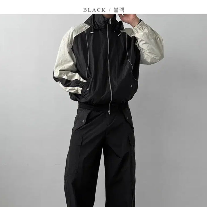 [SOLD OUT] 어반티노/ 커브 나일론 후드집업 바람막이