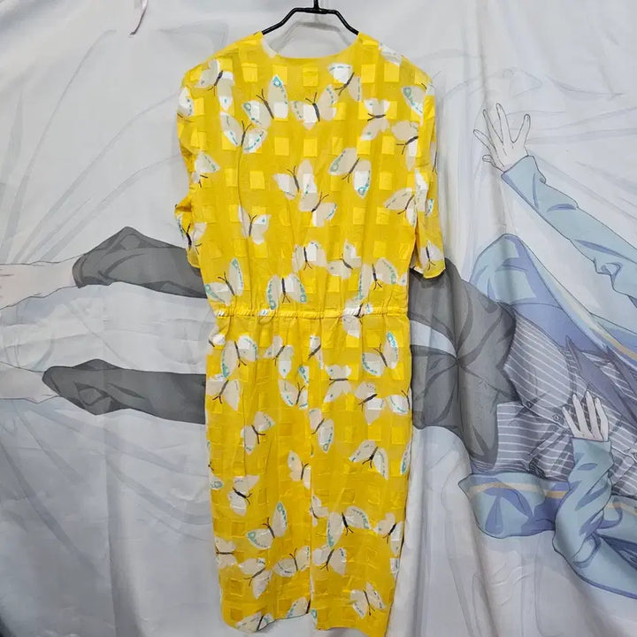 [BUNJANG] AKRIS Yellow Butterfly Pattern Long Dress / AKRIS  원피스