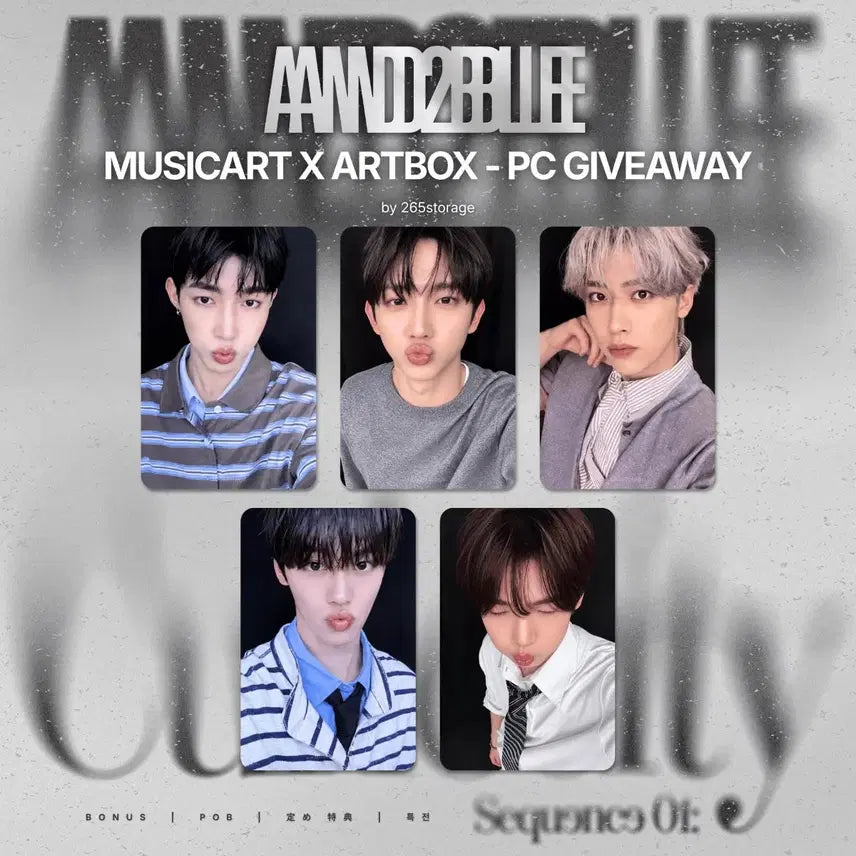 [BUNJANG] ANDWILD Mini Album Vol. 1 Art Box Musicart Lucky Draw Split Set / 앤더블 미니1집 아트박스 뮤직아트 럭드 분철