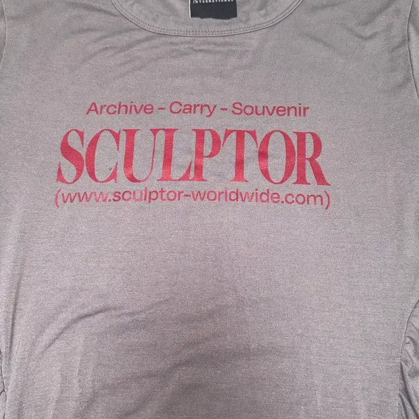 [BUNJANG] Sculptor Long Sleeve T-Shirt Grey / [스컬프터] SCULPTOR 긴팔 티셔츠 그레이