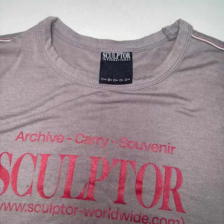 [BUNJANG] Sculptor Long Sleeve T-Shirt Grey / [스컬프터] SCULPTOR 긴팔 티셔츠 그레이