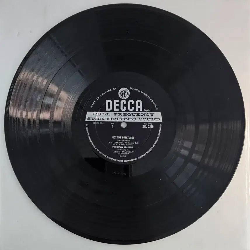 [BUNJANG] Decca SXL 2266 Pierino Gamba - Rossini Overtures (UK ED2 WB) / Decca SXL 피에리노 감바 - 로시니 서곡집 (ed2, WB)