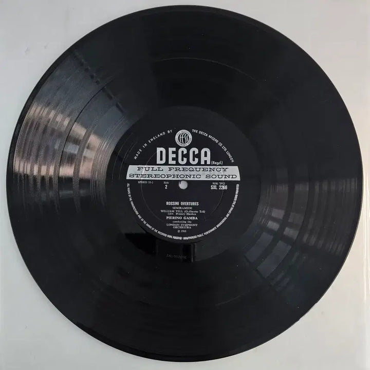 [BUNJANG] Decca SXL 2266 Pierino Gamba - Rossini Overtures (UK ED2 WB) / Decca SXL 피에리노 감바 - 로시니 서곡집 (ed2, WB)