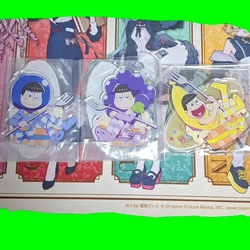 [BUNJANG] Osomatsu-san Ichiban Kuji Birthday Cake Acrylic Stand - Karamatsu, Ichimatsu, Jushimatsu / 오소마츠상 이치방쿠지 생일 케이크 후르츠 아크릴스탠드 카라이치쥬시 245
