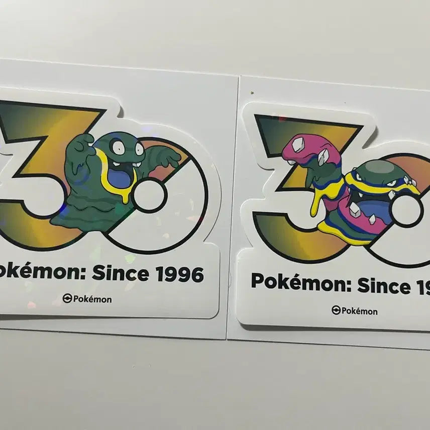 [BUNJANG] Pokemon 30th Anniversary Alolan Muk &amp; Muk Sticker Set / 포켓몬 30주년 스티커 알로라 질퍽이+질뻐기