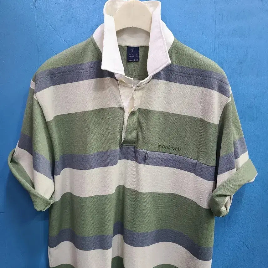 [BUNJANG] Montbell Japan Vintage Short Sleeve Polo Shirt L / 일본판 몽벨 마일드 아웃도어 빈티지 반팔 카라티like아메카지